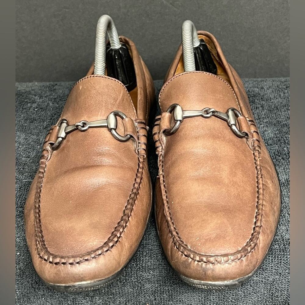 Peter Millar Loafers HorseBit Driving Moc Toe Brown/Leather MC0F40 SIZE 8.5 M